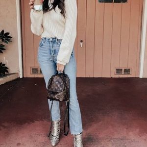 GRLFRND Karolina High Rise High Waisted Light Wash Raw Hem Skinny Jeans